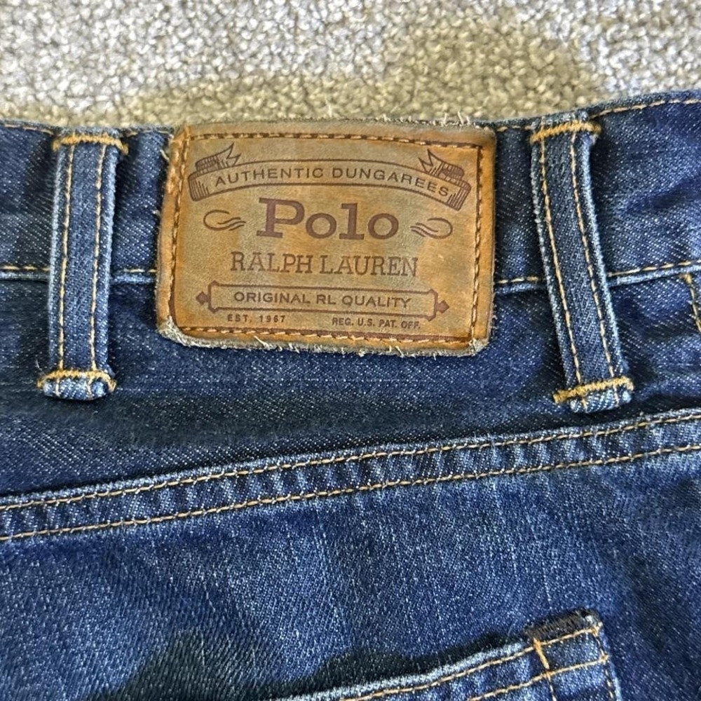 Y2K Polo Blue Jeans 42B x 32 Classic Denim Ralph Lauren Style - Picture 7 of 8